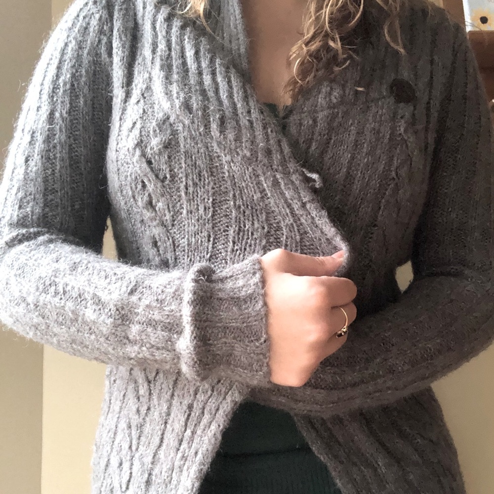 Knit Grey Heritage Cardigan